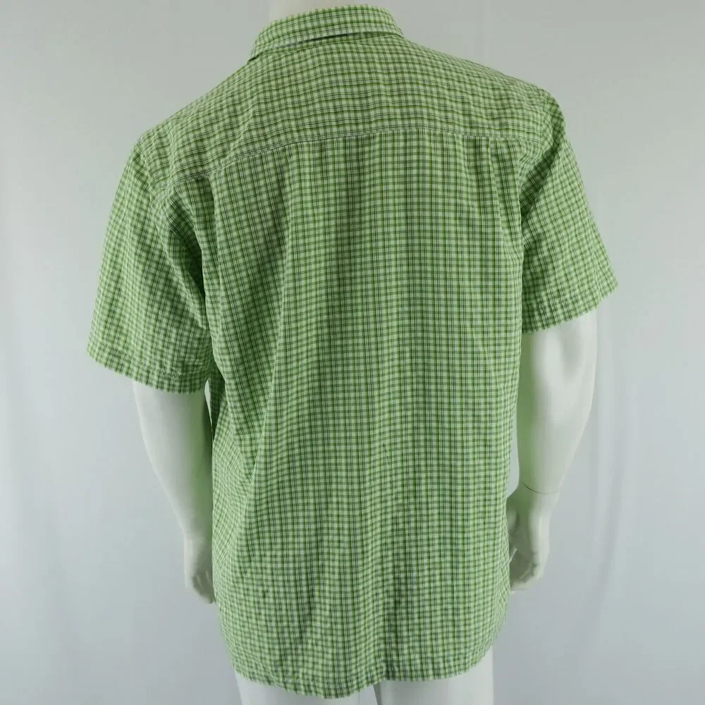 The North Face Short Sleeve Button Up Shirt Mens‎ L Green